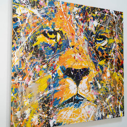 Title "LION (multi color edition)" contemporary paint 第4張的照片