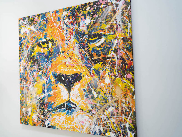 Title "LION (multi color edition)" contemporary paint 第5張的照片