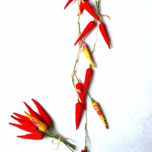 吊るし飾り とうがらし モビール マコマコ 通販 14766747｜Creema