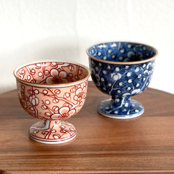 ぐい呑み/清水焼 エクボ梅柄 グイ呑 陶昌 新古品 未使用 ぐい呑み/清水焼 エクボ梅柄 グイ呑 陶昌 新古品 未使用