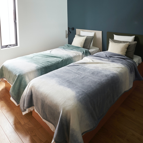 天然由来の抗菌加工 【Flood of Light】コットン シングル サイズ ブランケット 毛布 天然素材 3枚目の画像