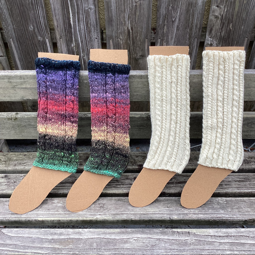 アラン模様編みのレッグウォーマー その他ファッション Biki 通販