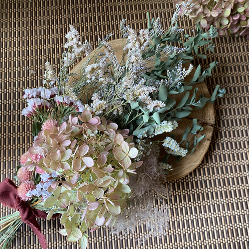 natural 可愛い ミナヅキ のスワッグ ドライフラワー スワッグ hana