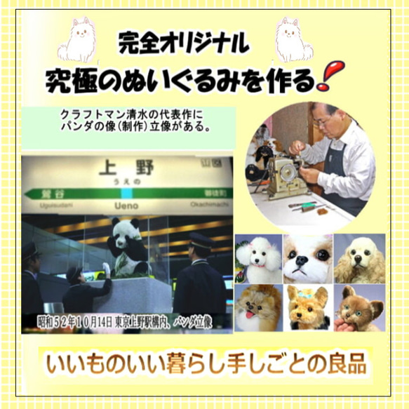 白子犬・ベージュの子犬・ぬいぐるみ　テディベア 羊毛フエルト製品ではない　ギフト品にも　【再販・受注制作】 18枚目の画像