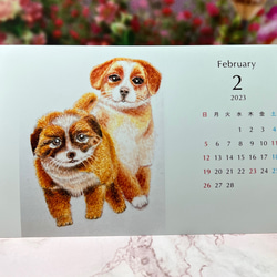 2023年うさぎや動物達のカレンダー　卓上カレンダーPart2ポストカード1枚プレゼント付き(お選びください♪)特別価格 3枚目の画像