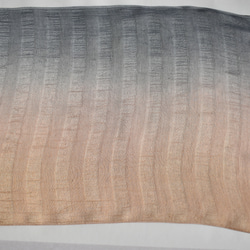 二重紗織お肌触りの良いシルクレーヨン「桃花染色～銀色」　 4枚目の画像