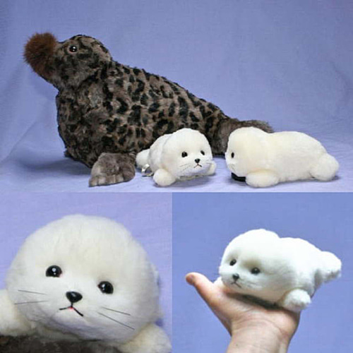 アザラシの赤ちゃんアザラシの赤ちゃん・ぬいぐるみ 羊毛フエルト製品