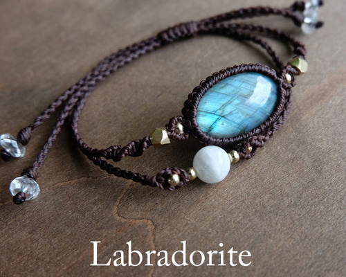 なつページ　ラブラドライト　ブレスレット2本 なつページ ラブラドライト ブレスレット2本 なつページ