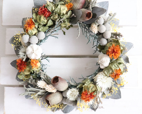 受注制作　ユーカリリース ユーカリミルフィーユリース＊受注制作 | iichi 日々の暮らしを