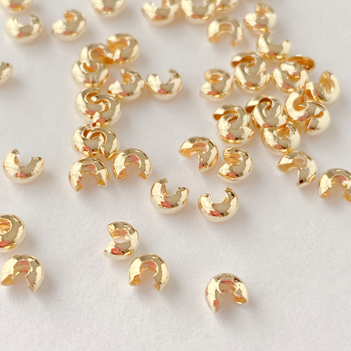14kgf】つぶし玉カバー 3mm 10個 素材 パーツ 金具 アクセサリー 