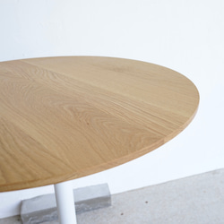 White Steel/直径60cm/カフェテーブル/丸テーブル/ホワイトアッシュ無垢/オーク無垢/RoundTable 19枚目の画像