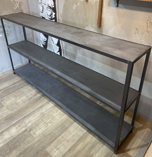 モルタル×スチール　シェルフ　W1800mm 6枚目の画像