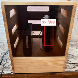 （木製）ルーター収納ボックス　WiFiルーター収納　ルーター隠し ケーブル収納（２色選択） 1枚目の画像