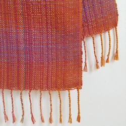 えんじ×ブラックカラーの三角ストール ストール ミクロ 通販 20325988