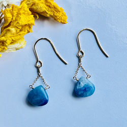 アイオライトサンストーン 1粒ピアス 14kgf ピアス（スタッド・一粒