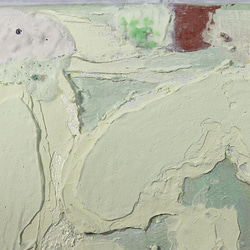 抽象画　アクリル画　キャンバス　18×14㎝　texture-art　｢グリーンフロス‒活｣ 11枚目の画像
