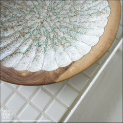 モンキーポッド総無垢材 デコレーショントレイGY 菓子鉢 小物入れ 飾り皿 木製 手作り エスニック ハンドメイド 2枚目の画像