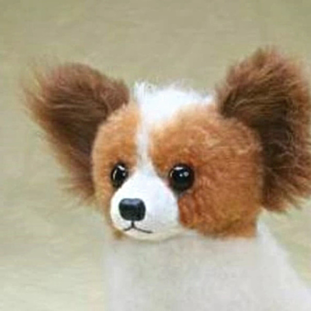 犬の日 2023 パピヨン・ぬいぐるみ　羊毛フエルト製品ではない　ギフト品にも　【再販・受注制作】