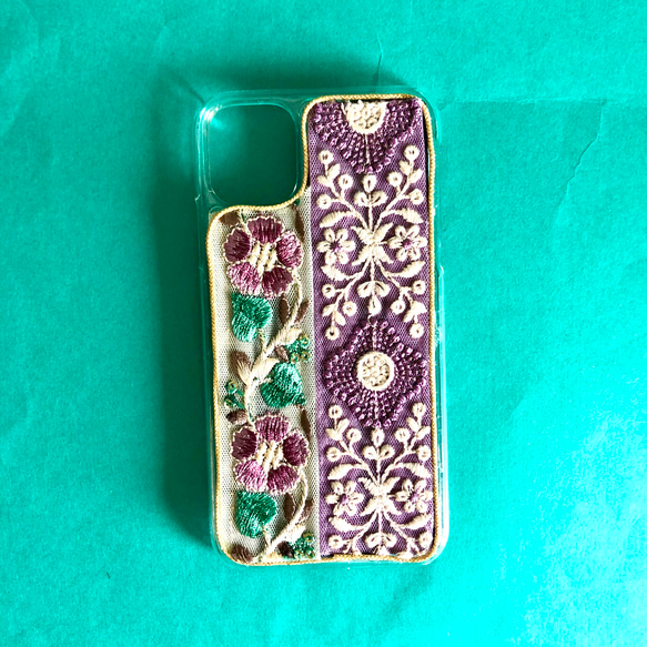 スマホケース 立体刺繍 LAMPER iPhoneX 対応手帳型スマホケース
