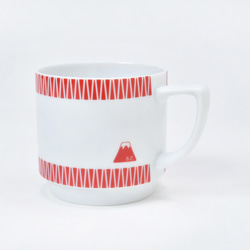 富士山モチーフ　マグカップ　赤 2枚目の画像