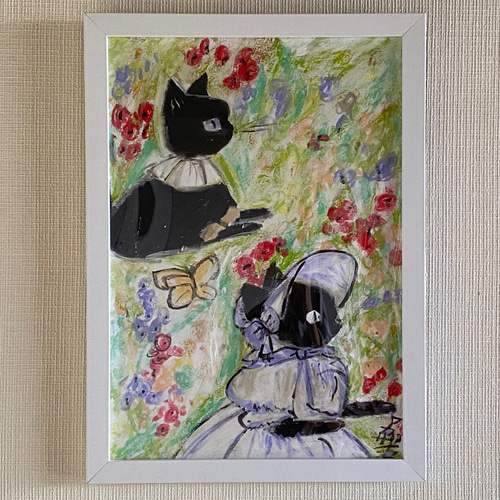 絵画 。壁掛け絵☆【猫ちゃんたちの幸せなクリスマスパーティー】05 。壁掛け絵☆【猫ちゃんたちの幸せなクリスマスパーティー】05 絵画