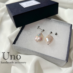 oyster baroque pearl (シルバー金具/silver925ピアス) 1枚目の画像