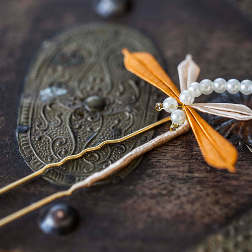 ＊古代かんざし＊　着物 日本髪　まとめ髪　希少　トンボ 古代かんざし＊ 着物 日本髪 まとめ髪 希少 トンボ シルク糸巻