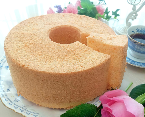 【creema限定・送料無料】『米粉シフォンケーキ(プレーン)』 米粉スイーツ、ギフト 1枚目の画像