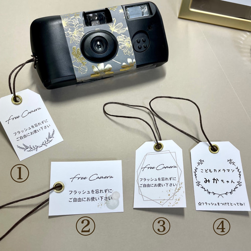 写ルンです 説明タグ 2枚セット 名前 タグのみ インスタントカメラ