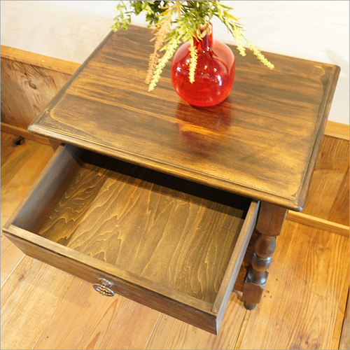 アンティーク サイドテーブル 花台 木製 ウッド 家具 おしゃれ レトロ