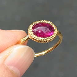 ルベライト OVカボション 丁寧で繊細な手技4段ミル シルバーSV925製