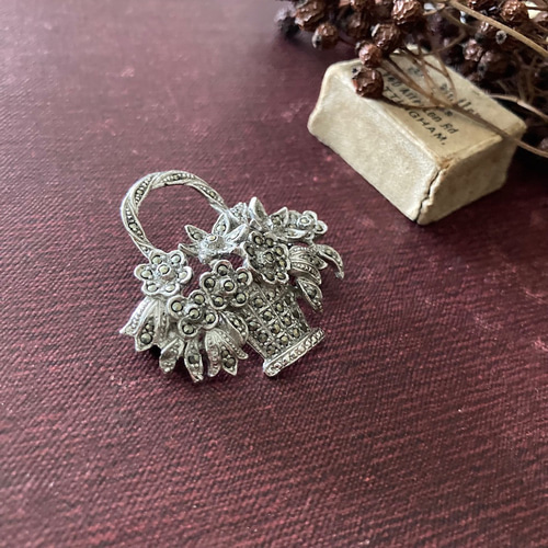 flower brooch アンティーク花柄ブローチ フラワーブローチ | cocon
