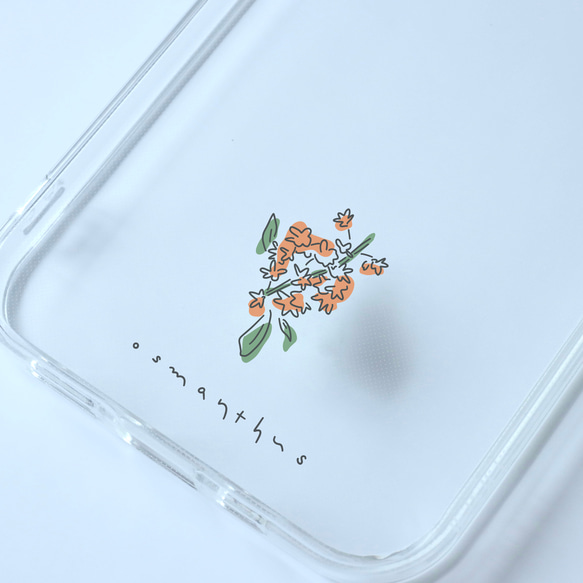 キンモクセイ　osmanthus/mplant　スマホケース　iPhoneケース　クリアケース　ソフトケース 1枚目の画像