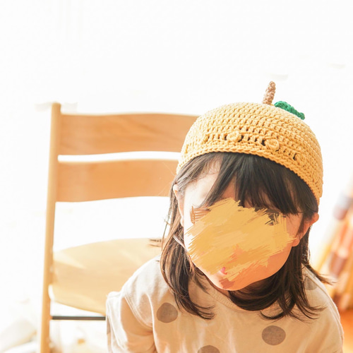 M size orderページ】フルーツ帽子 りんご帽子 ゆず帽子 コットン100