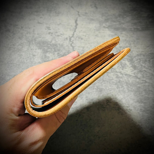 イタリアンレザー 二つ折り 財布 メンズ 財布 グリーン ハンドメイド 経年変化 イタリアンレザー アドバンレザー 折財布 二つ折り 財布 メンズ