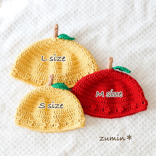 肌に優しいコットン フルーツ帽子 肌に優しいコットン フルーツ帽子