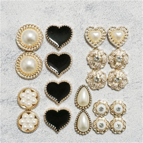 No.871 2セット限り！ カン付カボション 6個セットピアス・イヤリング 
