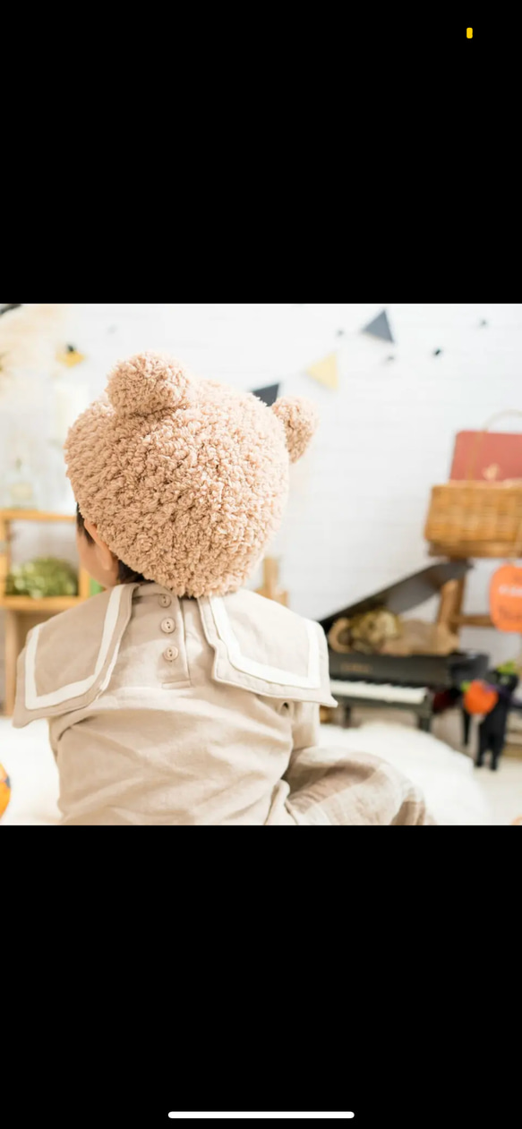 be teddybear cap ふわふわ　くまさん帽子 5枚目の画像