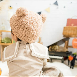 be teddybear cap ふわふわ　くまさん帽子 5枚目の画像