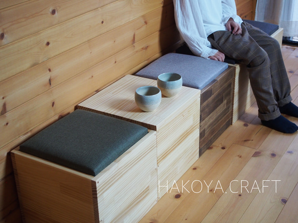 80.カラーが選べるCubic Stool Single収納スツール/イス/椅子/チェア/おもちゃ/北欧 1枚目の画像