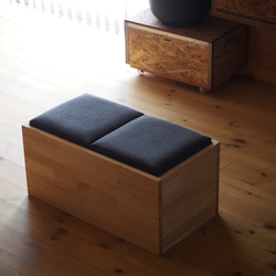 81.カラーが選べるCubic Stool Doble収納スツール/イス/椅子/チェア/おもちゃ/北欧 4枚目の画像