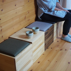 81.カラーが選べるCubic Stool Doble収納スツール/イス/椅子/チェア/おもちゃ/北欧 7枚目の画像