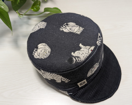 洗える帽子 サイクルキャップ『ふてぶてしい態度が可愛いマヌルネコ