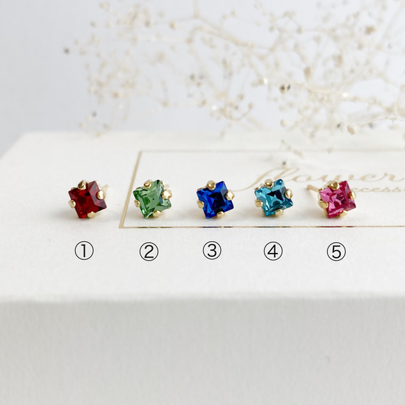 冬限定✴︎クリスマスコフレ✴︎ flowerオリジナル5点setピアス・ノンホールピアス 8枚目の画像