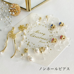 冬限定✴︎クリスマスコフレ✴︎ flowerオリジナル5点setピアス・ノンホールピアス 16枚目の画像