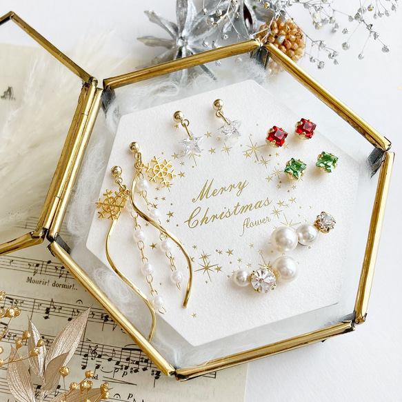 冬限定✴︎クリスマスコフレ✴︎ flowerオリジナル5点setピアス