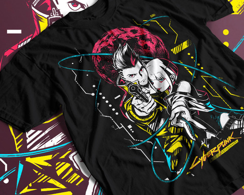 Cyberpunk Edgerunners DAVID & LUCY Tシャツ Tシャツ Beautiful