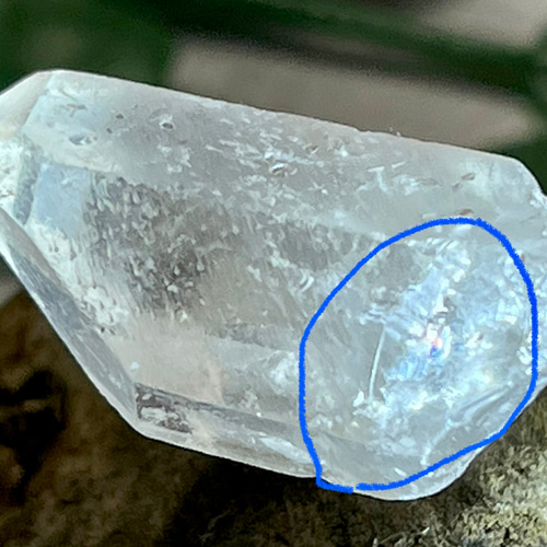 宇宙の叡智】虹入りレムリアンシードクリスタルポイント⭐️バーコード