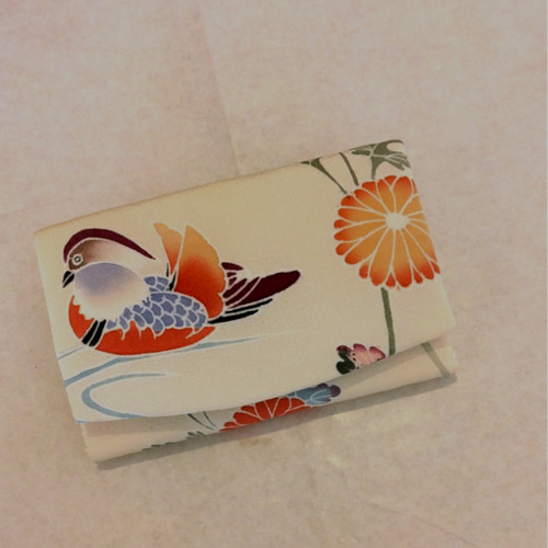 Begin掲載 【1点物】正絹 花嫁 筥迫 懐剣 淡いクリーム色 手描友禅