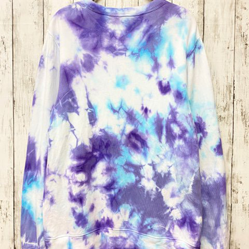 タイダイ スウェット トレーナー M パープル×ブルー HD17-46